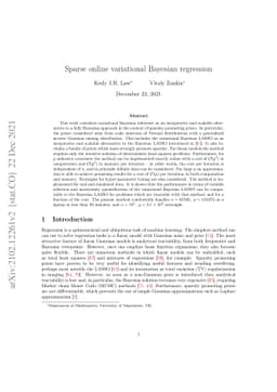 Sparse online variational Bayesian regression