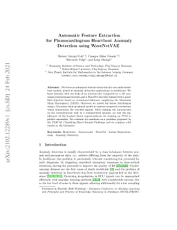 Automatic Feature Extraction for Heartbeat Anomaly Detection