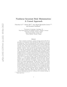 Nonlinear Invariant Risk Minimization: A Causal Approach