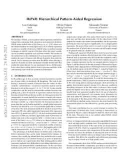 HiPaR: Hierarchical Pattern-aided Regression