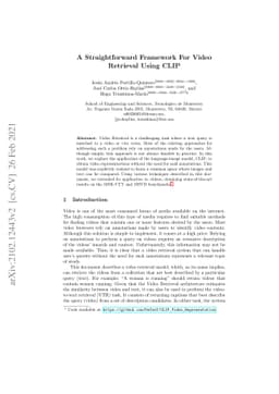 A Straightforward Framework For Video Retrieval Using CLIP