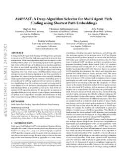 MAPFAST: A Deep Algorithm Selector for Multi Agent Path Finding using
  Shortest Path Embeddings