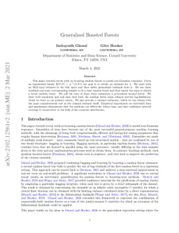 Generalised Boosted Forests
