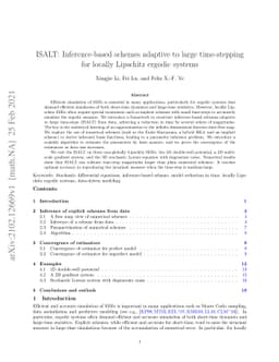 ISALT: Inference-based schemes adaptive to large time-stepping for
  locally Lipschitz ergodic systems