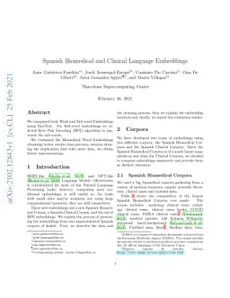 Spanish Biomedical and Clinical Language Embeddings