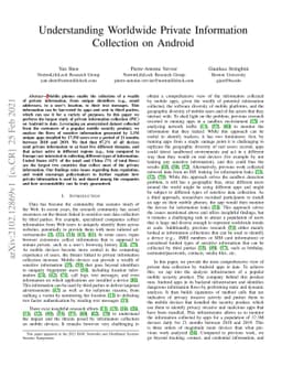 Understanding Worldwide Private Information Collection on Android