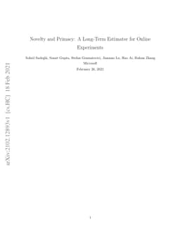 Novelty and Primacy: A Long-Term Estimator for Online Experiments