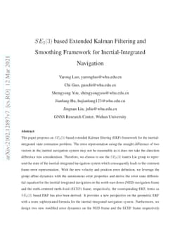 $SE_2(3)$ based Extended Kalman Filtering and Smoothing Framework for
  Inertial-Integrated Navigation