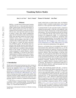Visualizing MuZero Models