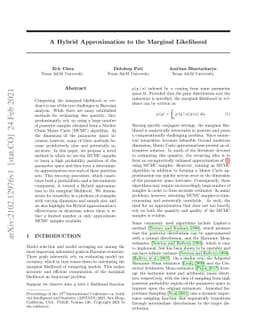 A Hybrid Approximation to the Marginal Likelihood