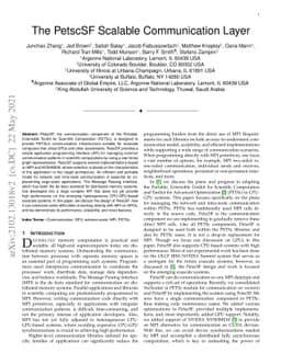 The PetscSF Scalable Communication Layer
