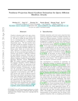 Nonlinear Projection Based Gradient Estimation for Query Efficient
  Blackbox Attacks