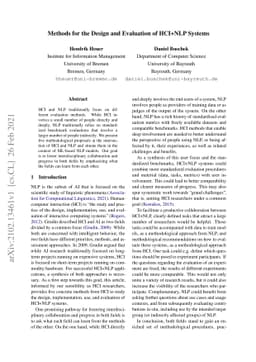 Methods for the Design and Evaluation of HCI+NLP Systems