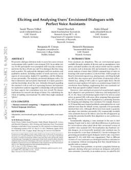 Eliciting and Analysing Users' Envisioned Dialogues with Perfect Voice
  Assistants