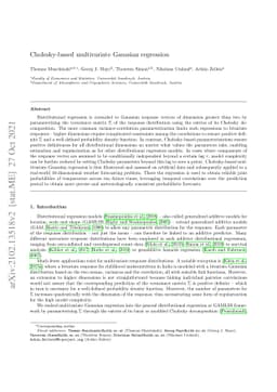 Cholesky-based multivariate Gaussian regression