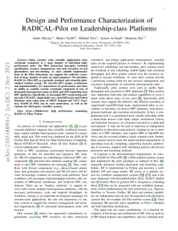 Design and Performance Characterization of RADICAL-Pilot on
  Leadership-class Platforms