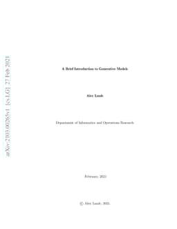 A Brief Introduction to Generative Models