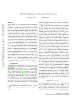 Adaptive Regularized Submodular Maximization