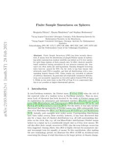 Finite Sample Smeariness on Spheres