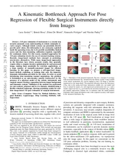 A Kinematic Bottleneck Approach For Pose Regression of Flexible Surgical
  Instruments directly from Images