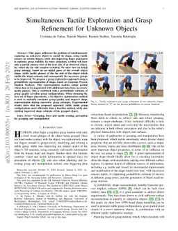 Simultaneous Tactile Exploration and Grasp Refinement for Unknown
  Objects