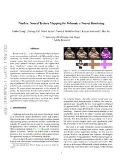 NeuTex: Neural Texture Mapping for Volumetric Neural Rendering
