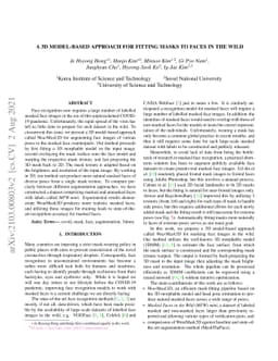 A 3D model-based approach for fitting masks to faces in the wild