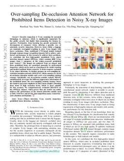 Over-sampling De-occlusion Attention Network for Prohibited Items
  Detection in Noisy X-ray Images