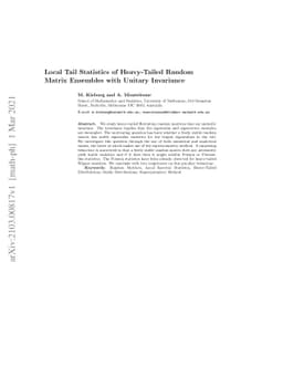 Local Tail Statistics of Heavy-Tailed Random Matrix Ensembles with
  Unitary Invariance