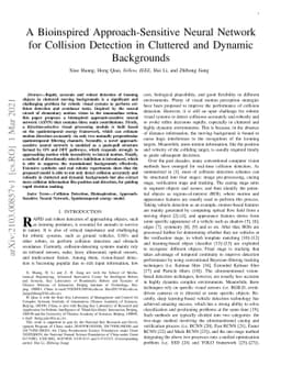A Bioinspired Approach-Sensitive Neural Network for Collision Detection
  in Cluttered and Dynamic Backgrounds