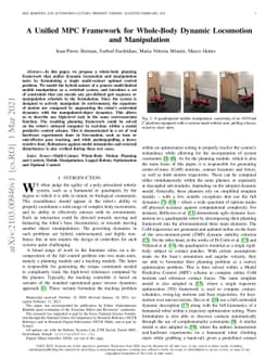 A Unified MPC Framework for Whole-Body Dynamic Locomotion and
  Manipulation