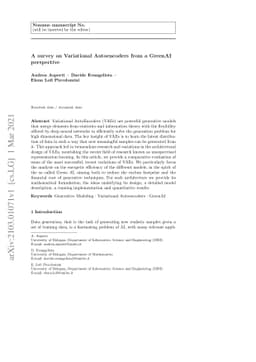 A survey on Variational Autoencoders from a GreenAI perspective