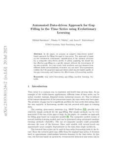 Automated data-driven approach for gap filling in the time series using
  evolutionary learning