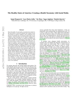 The Healthy States of America: Creating a Health Taxonomy with Social
  Media