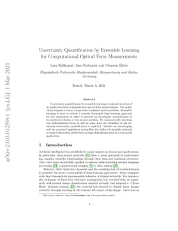 Uncertainty Quantification by Ensemble Learning for Computational
  Optical Form Measurements