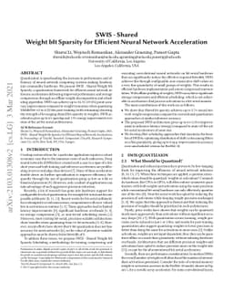 SWIS -- Shared Weight bIt Sparsity for Efficient Neural Network
  Acceleration