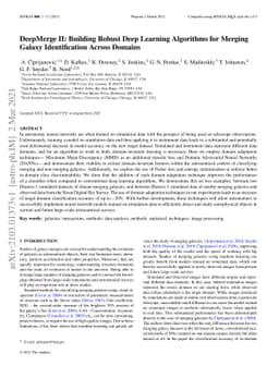 DeepMerge II: Building Robust Deep Learning Algorithms for Merging
  Galaxy Identification Across Domains