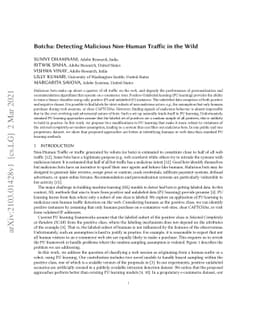 Botcha: Detecting Malicious Non-Human Traffic in the Wild