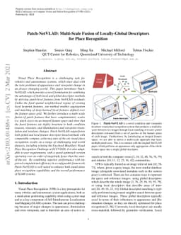 Patch-NetVLAD: Multi-Scale Fusion of Locally-Global Descriptors for
  Place Recognition