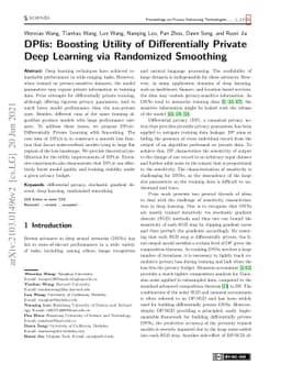 DPlis: Boosting Utility of Differentially Private Deep Learning via
  Randomized Smoothing