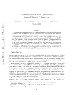 Private Stochastic Convex Optimization: Optimal Rates in $\ell_1$
  Geometry