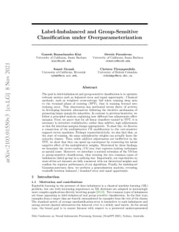 Label-Imbalanced and Group-Sensitive Classification under
  Overparameterization