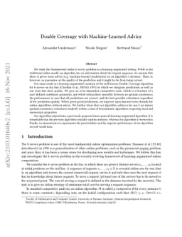Double Coverage with Machine-Learned Advice