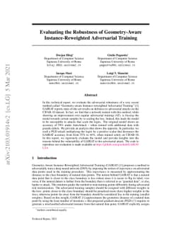 Evaluating the Robustness of Geometry-Aware Instance-Reweighted
  Adversarial Training