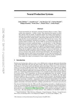Neural Production Systems: Learning Rule-Governed Visual Dynamics