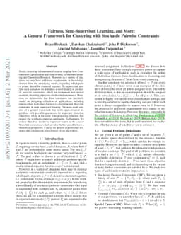 Fairness, Semi-Supervised Learning, and More: A General Framework for
  Clustering with Stochastic Pairwise Constraints