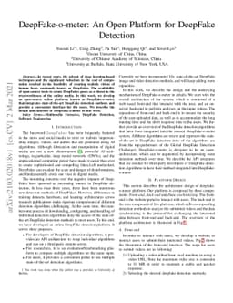DeepFake-o-meter: An Open Platform for DeepFake Detection