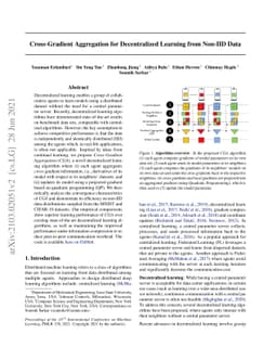 Cross-Gradient Aggregation for Decentralized Learning from Non-IID data