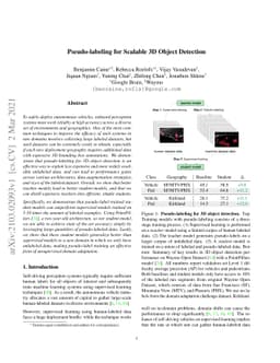 Pseudo-labeling for Scalable 3D Object Detection