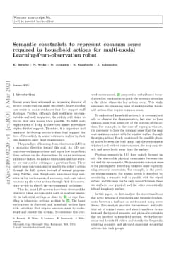 Semantic constraints to represent common sense required in household
  actions for multi-modal Learning-from-observation robot
